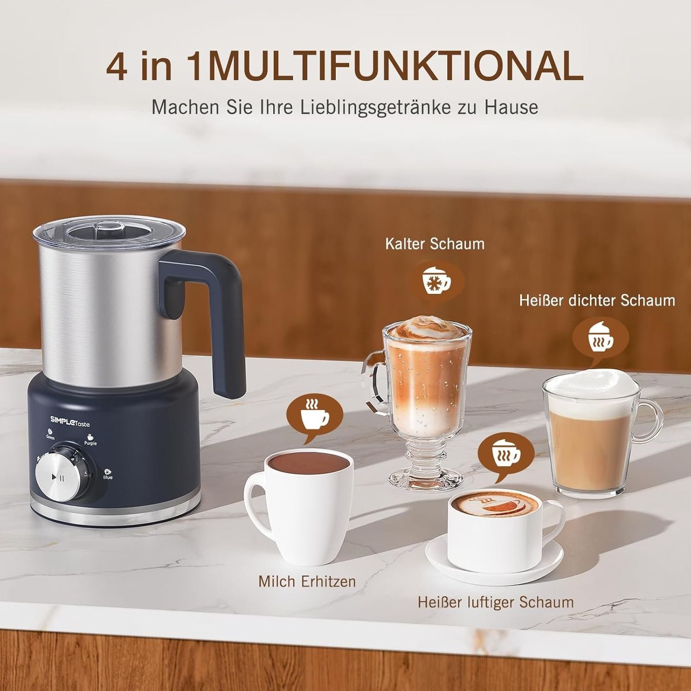 Elettrodomestici da cucina: Milchaufschäumer Elektrisch mit Warm- und Kaltschaum – Nuovo e nell'imballaggio originale da St. Gallen venduto da sch_zsz7 4