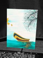 Peinture Acrylique"Petite Barque"(UNIQUE) Envoi 2fr