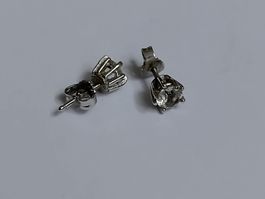 OHRRINGE SILBER 925 MIT ZIRKONIA IN KRAPPENFASSUNG