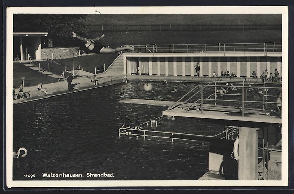 Cartoline postali: AK Walzenhausen, Strandbad, 1935 – Usato da Berlin venduto da bartko-reher