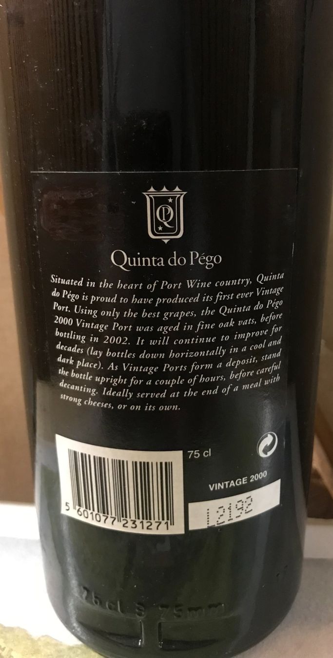 Wein: Quinta do Pego Vintage Port 2000 – Neu (gemäss Beschreibung) aus Cully von Forninho 2