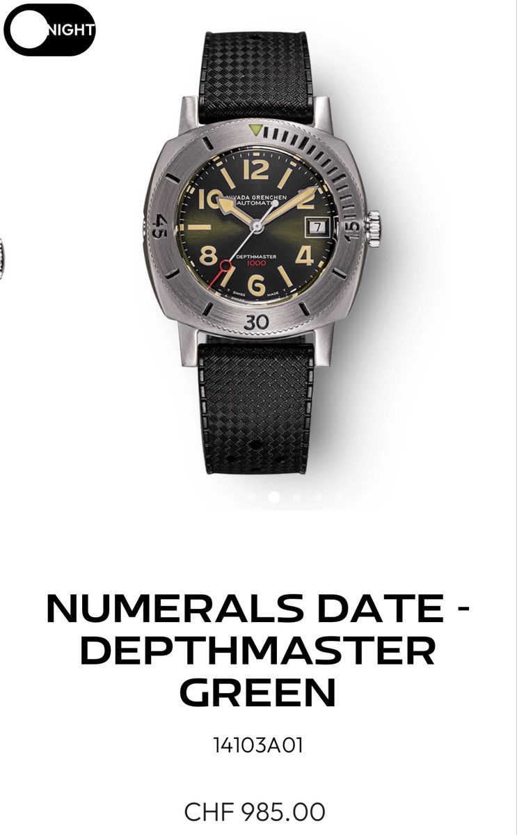Nivada Orologi: Nivada Grenchen Uhr - Depthmaster Olive – Nuovo (secondo la descrizione) da Siebnen venduto da OGKurt 6