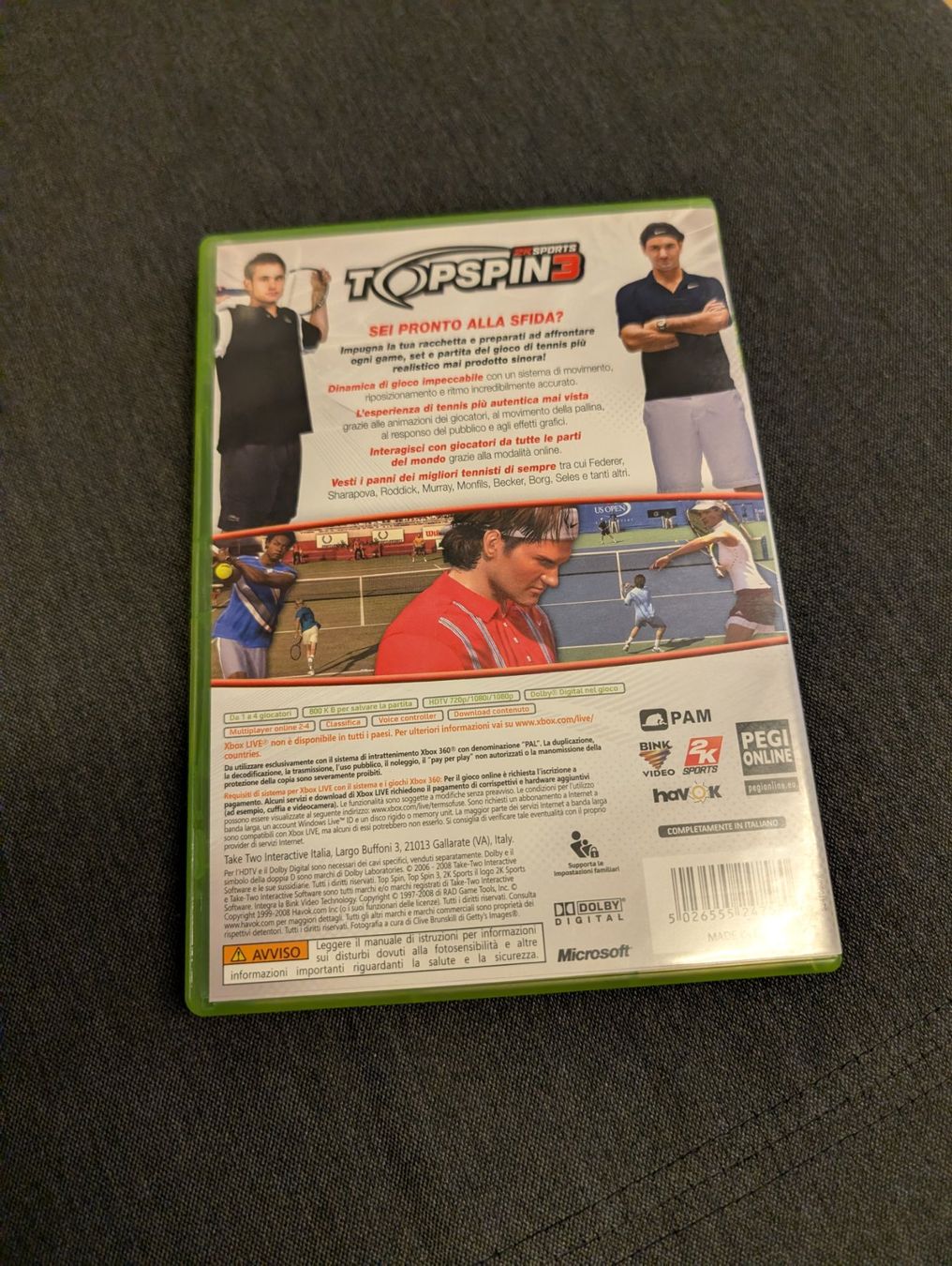 Spiele: Topspin 3 Microsoft Xbox 360 – Gebraucht aus Giubiasco von Tici__nerd_Giubiasco 1