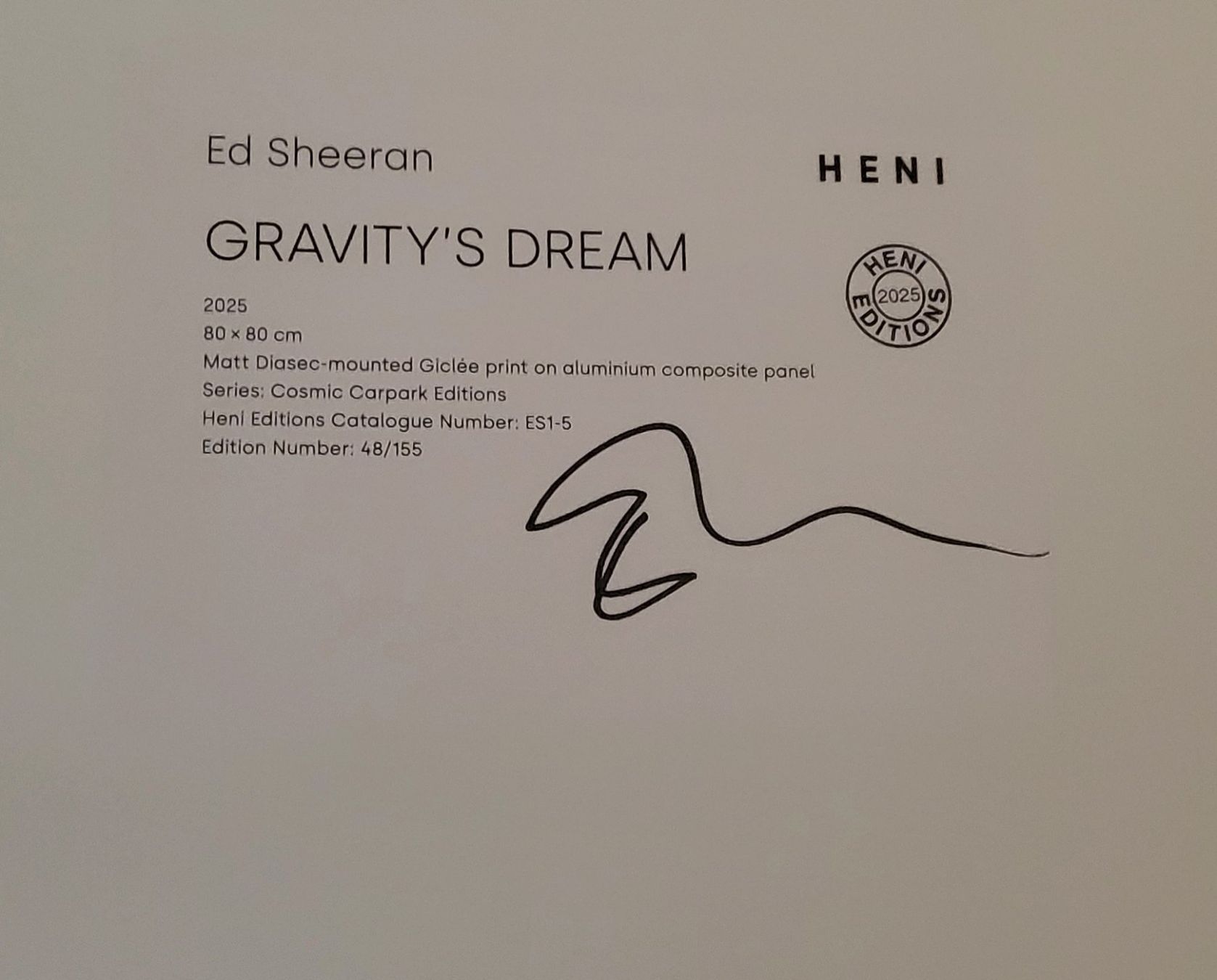 Gemälde: Original ED Sheeran painting Cosmic Carpark Handsigned – Neu und originalverpackt aus Petit-Lancy von Art_Collector 5