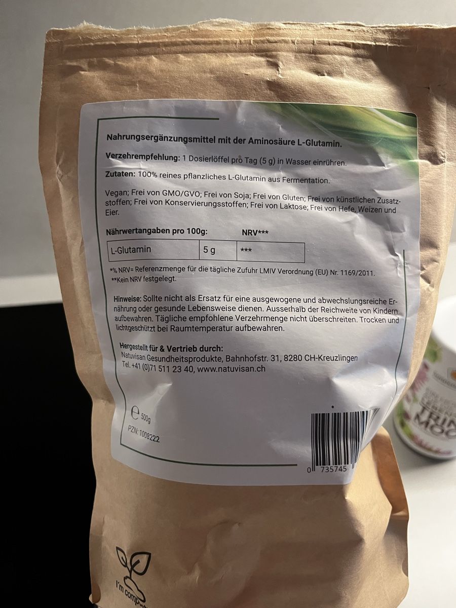Cibi & Specialità: Natuvisan L-Glutamin Pulver – Usato da Zürich venduto da Saratue 1