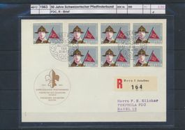 1963 "50 Jahre Schweizerischer Pfadfinderbund", FDC, R-Brief