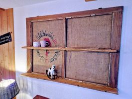 Unikat Wandregal Shabby Chic Antikes Holzfenster - Handmade