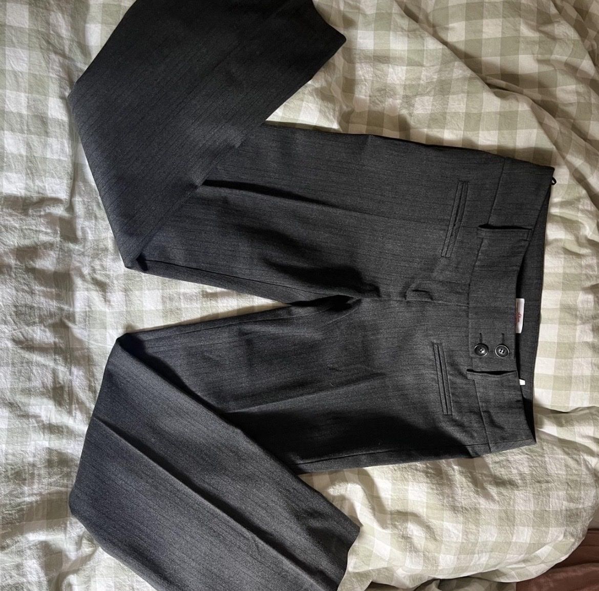 S.Oliver Pantaloni: grau gestreifte Anzughose Low Waist – Nuovo (secondo la descrizione) da Vaduz venduto da bestbest 2