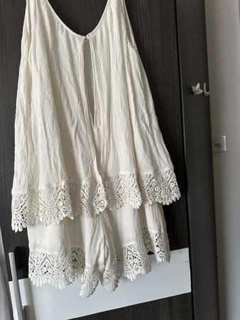 Damen Jumpsuit-Overall mit Spitzen