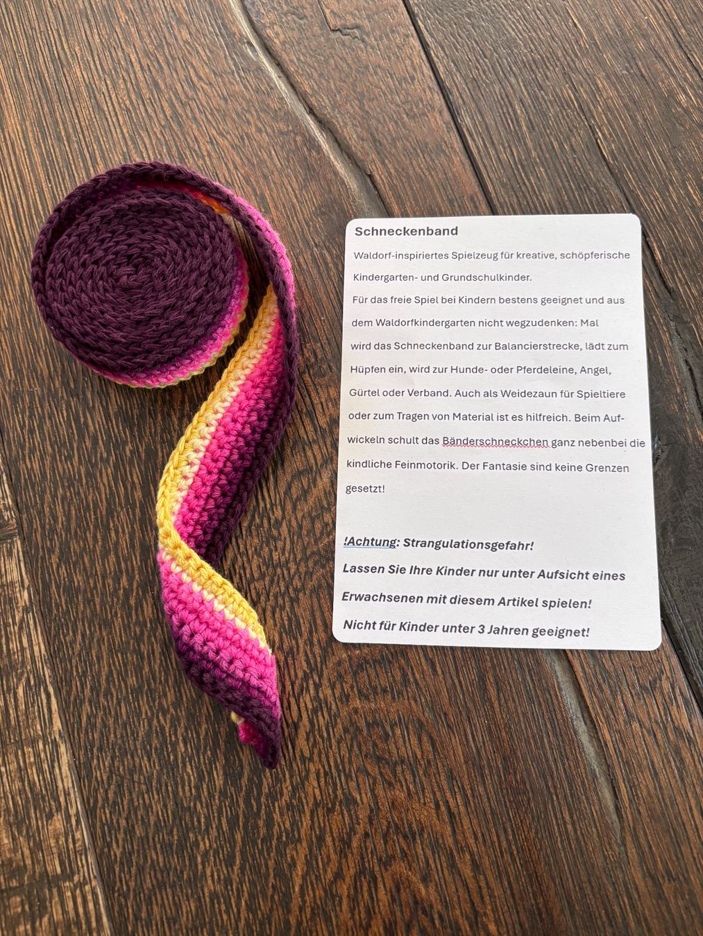 Giocattoli: Schneckenband Handmade – Nuovo (secondo la descrizione) da St. Niklaus VS venduto da loumonrohandmade