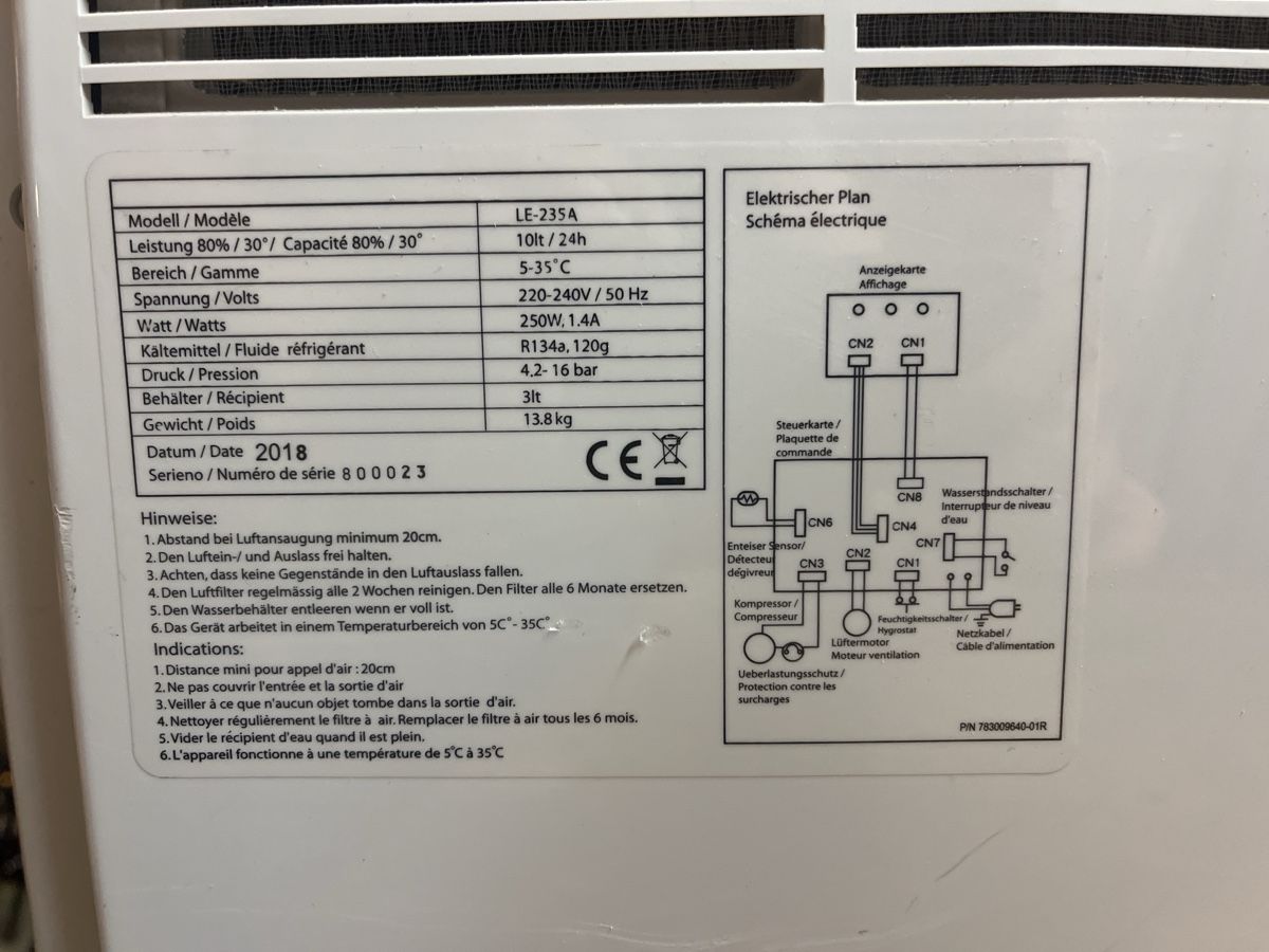 Deumidificatori: Luftentfeuchter toolAir LE-235A – Usato da Winterthur venduto da raffaelgrob 3