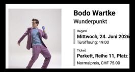2 Tickets für Bodo Wartke in Zürich