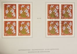 1960, Geschenkheft Pro Juventute ET, im 4-Block Kt. 70.-++