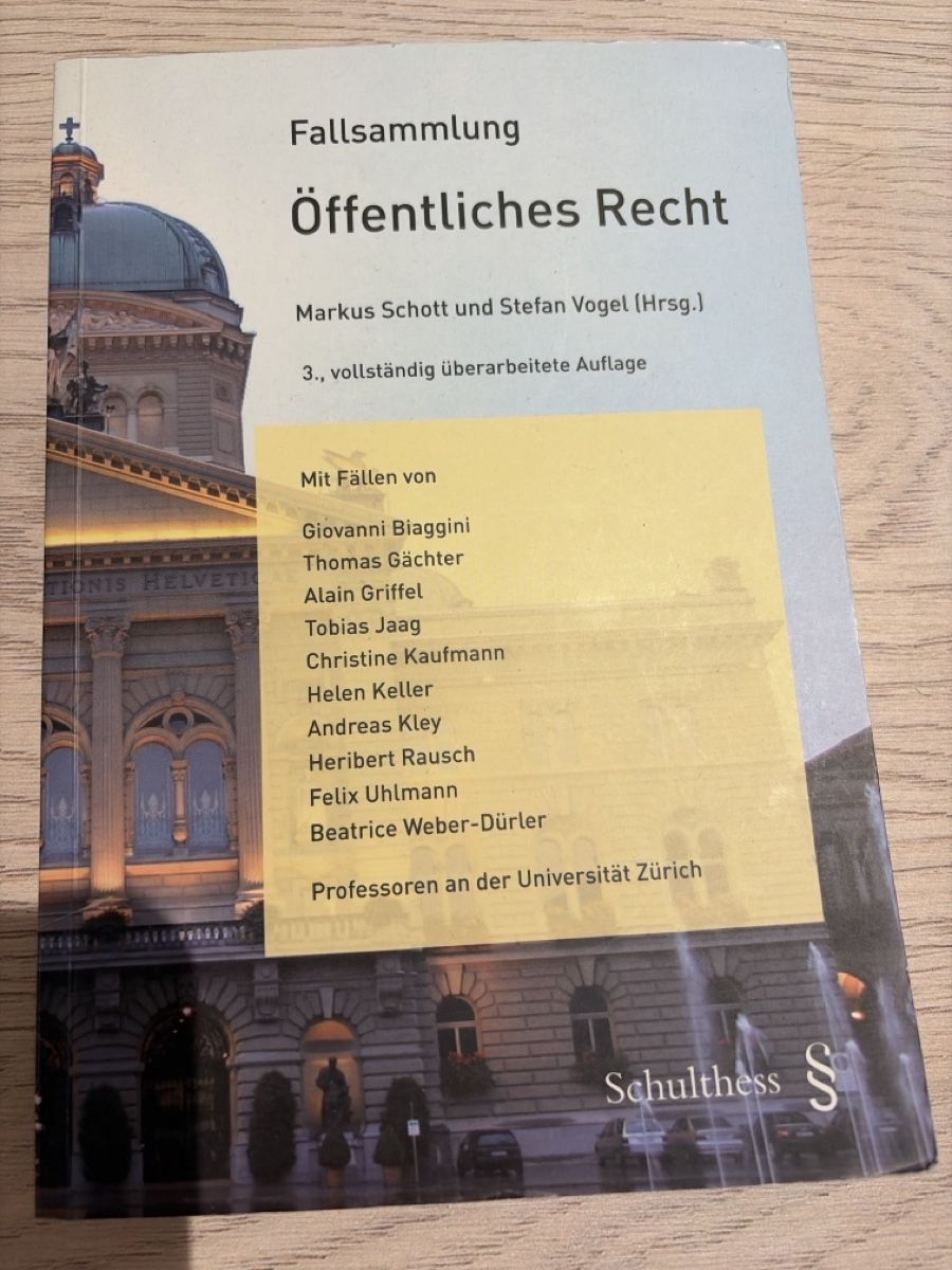 Bücher: Fallssammlung Öffentliches Recht Markus Schott Stefan Vogel  – Neu (gemäss Beschreibung) aus Dietlikon von flo_dm5l