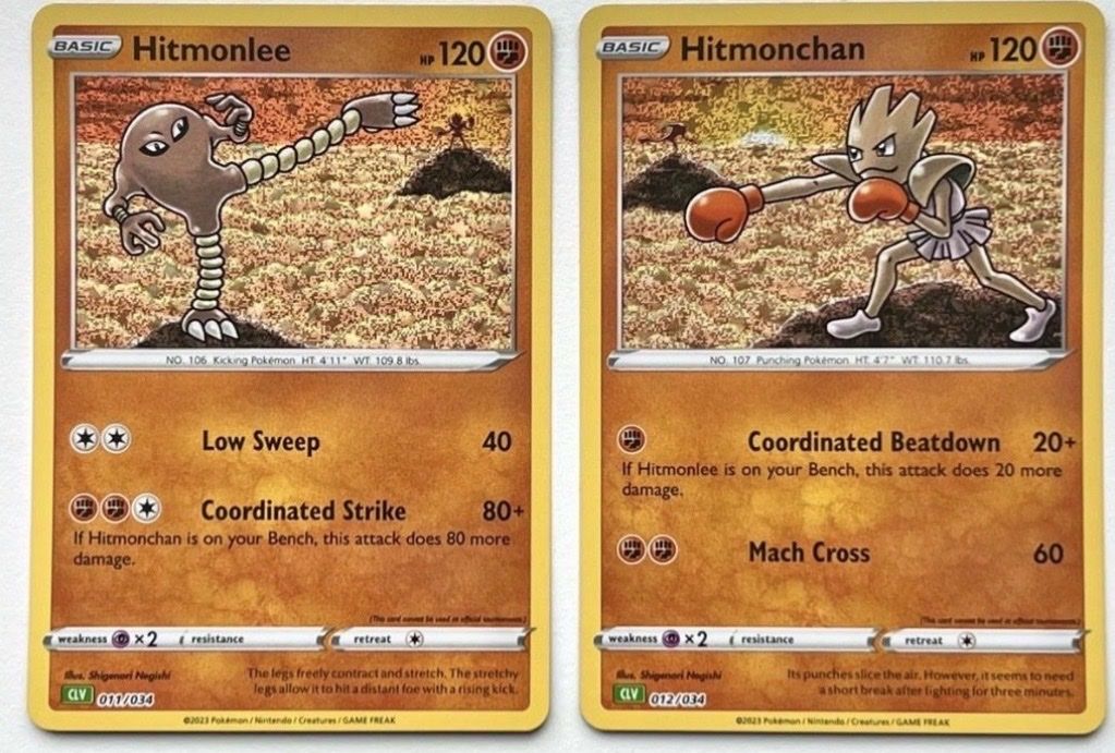 Pokémon Sammelbilder & Trading cards: Pokemon Hitmonchan & Hitmonlee 2 Karten – Gebraucht aus Zollikon von inf_l5jd