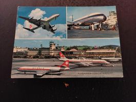 Postkarte Flughafen Zürich 1960