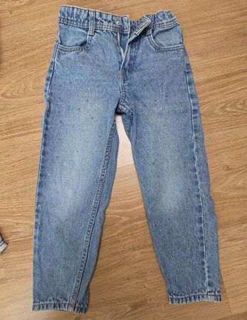 Jean fille bleu coupe droite taille 122 cm