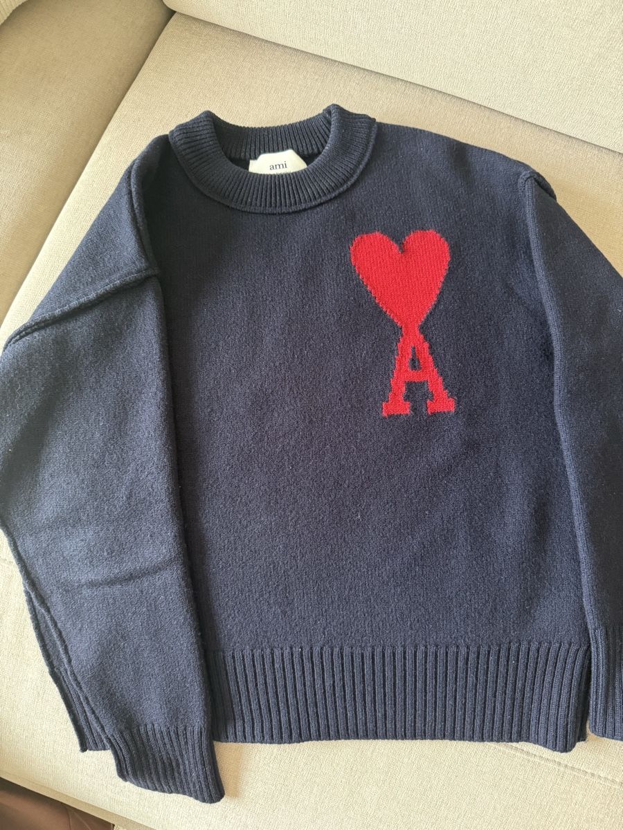 Pullover & Sweatshirts: Wollpullover Ami Paris dunkelblau – Gebraucht aus Inwil von July1988