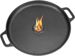 Feuerplatte Gusseisen Rund 35cm Plancha Grillplatte Gasgrill