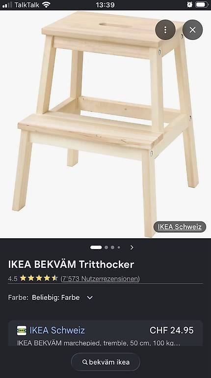 Sgabelli: Ikea Bekväm Tritthocker – Nuovo e nell'imballaggio originale da Brunnadern venduto da Bumlebee