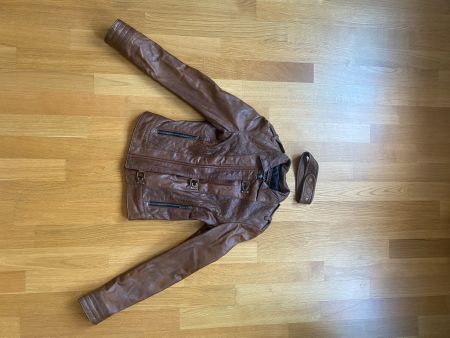 Braune Echtleder Jacke