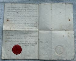 HISTORISCHES DOKUMENT VON 1778 BÄTTERKINDEN MIT SEGEL