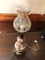 Stehlampe aus Porzellan und Glas