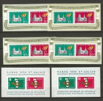1955/1959 : 6 postfrische Block Ausgaben ** KP 300.--