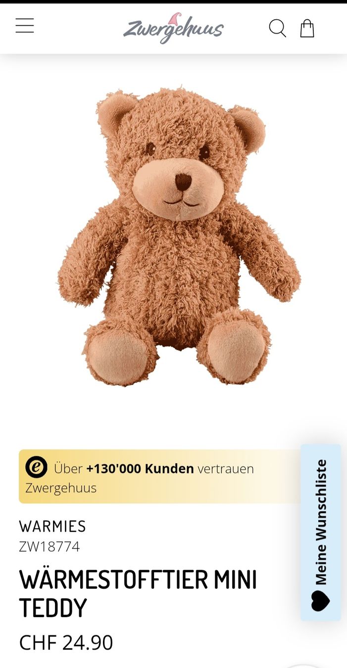 Warmies Altri elettrodomestici e apparecchi d’epoca: Wärmestofftier Warmies Teddy – Usato da Zürich venduto da Kris8050 2