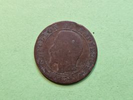 Frankreich 5 Centimes 1854 und 10 Centimes 1855