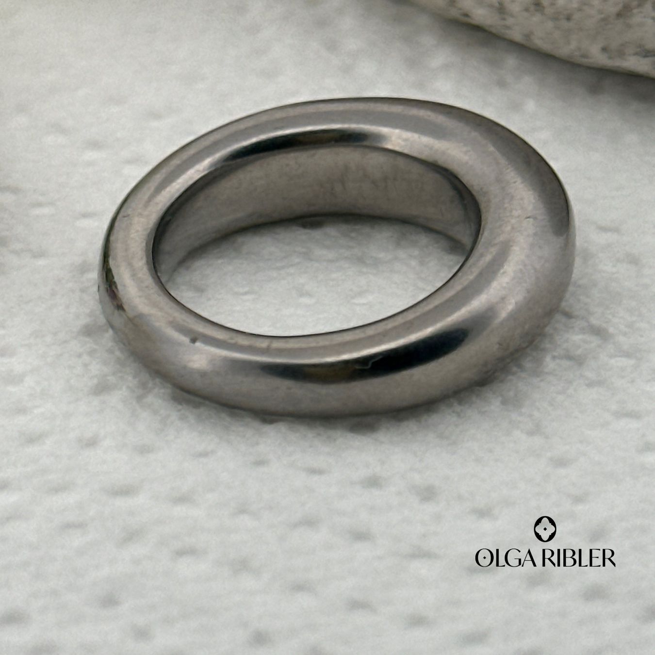 Olga Ribler Anelli: Massiver Ring Edelstahl - matt - Grösse 56 – Nuovo (secondo la descrizione) da Luzern venduto da Schmuckoutlet 3
