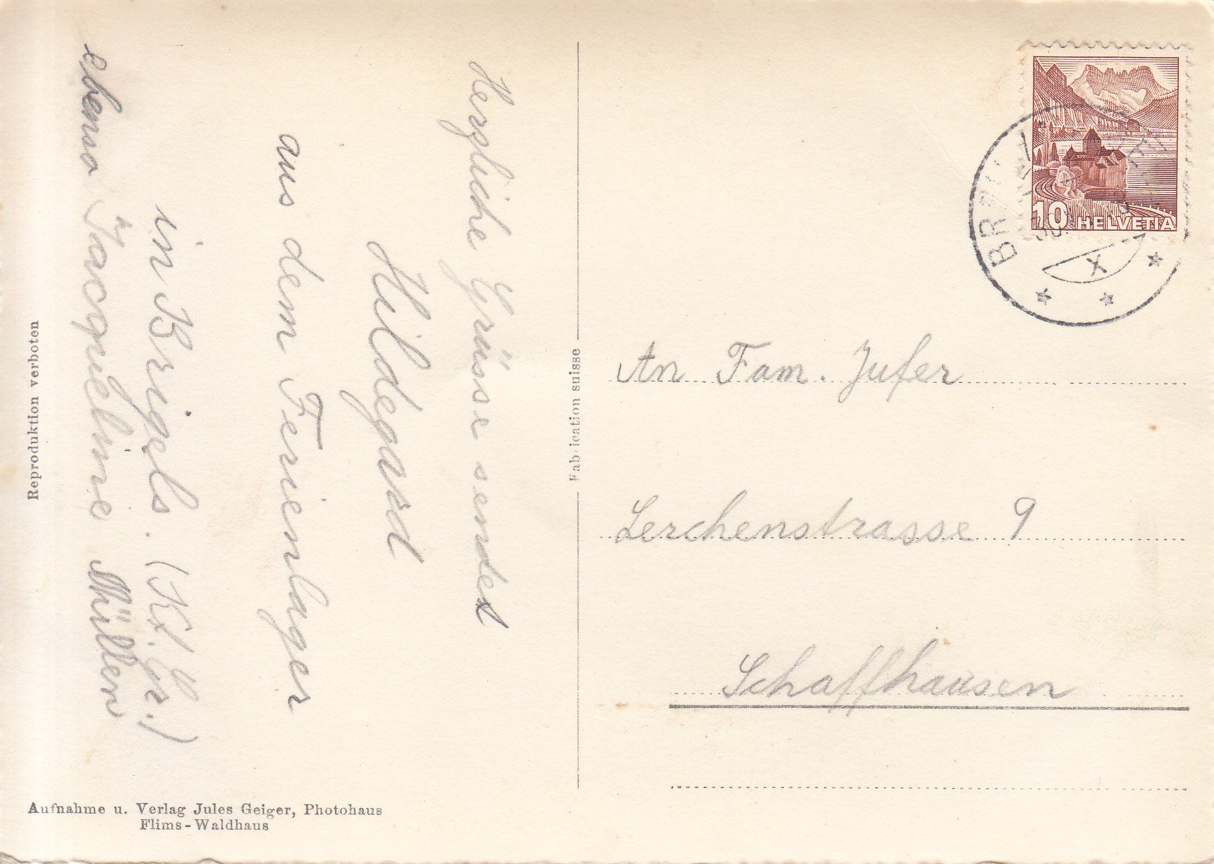 Cartes postales: Brigelserhörner 1948 – D'occasion à Bürglen TG par StampGraf 1