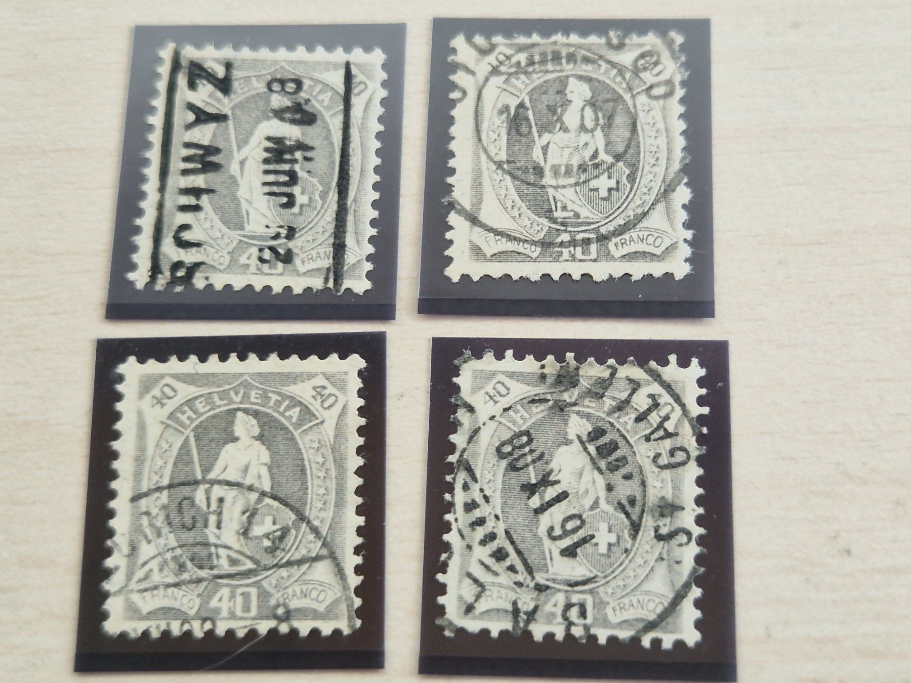 Alle Briefmarken: Stehende 4x 97A, Top, ab 1.- – Gebraucht aus Burgdorf von Glossy01