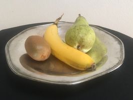 Früchteschale aus Neusilber