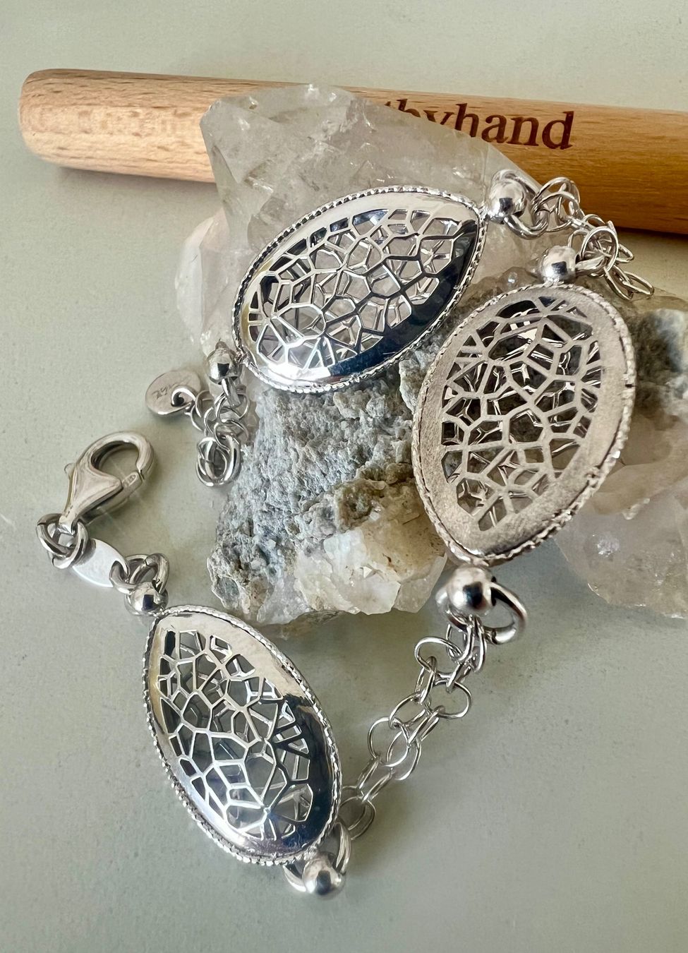 Bracciali & Braccialetti: Gexist Schweizer Designer-Armband Silber 925 durchbrochen – Usato da Ruswil venduto da artbyhand 6
