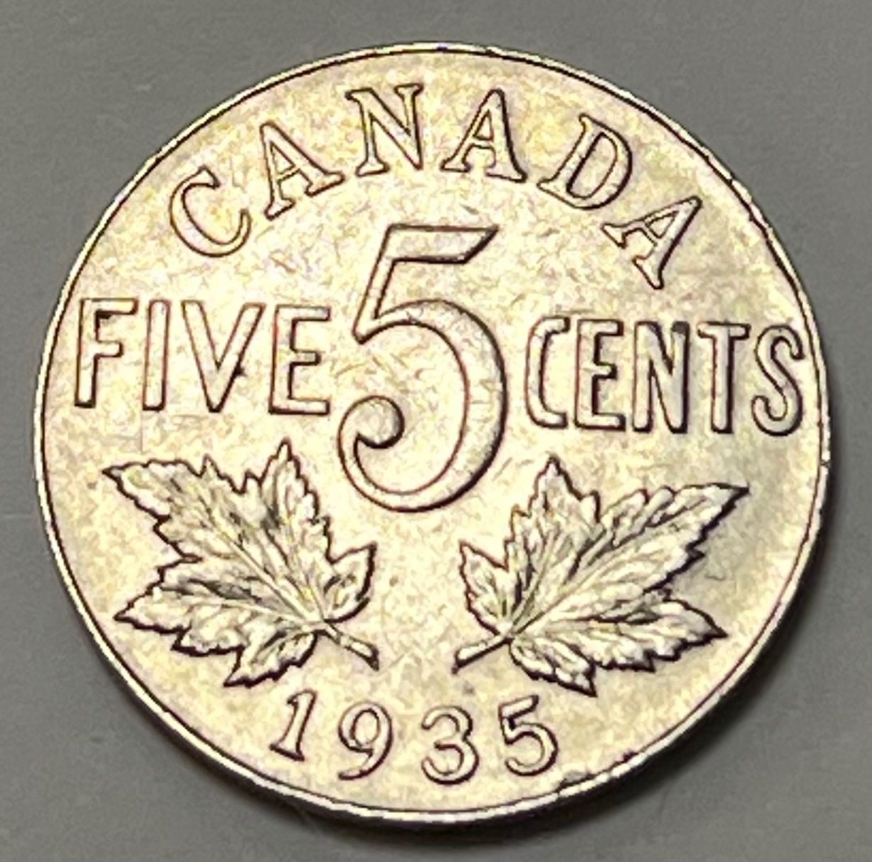 Tutti le monete: 5 Cent - George V  - Canada - 1935 – Usato da Dietikon venduto da Numis8953 1