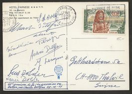 Ballon Dolder Schweiz 1971 Paris Frankreich Luftpost