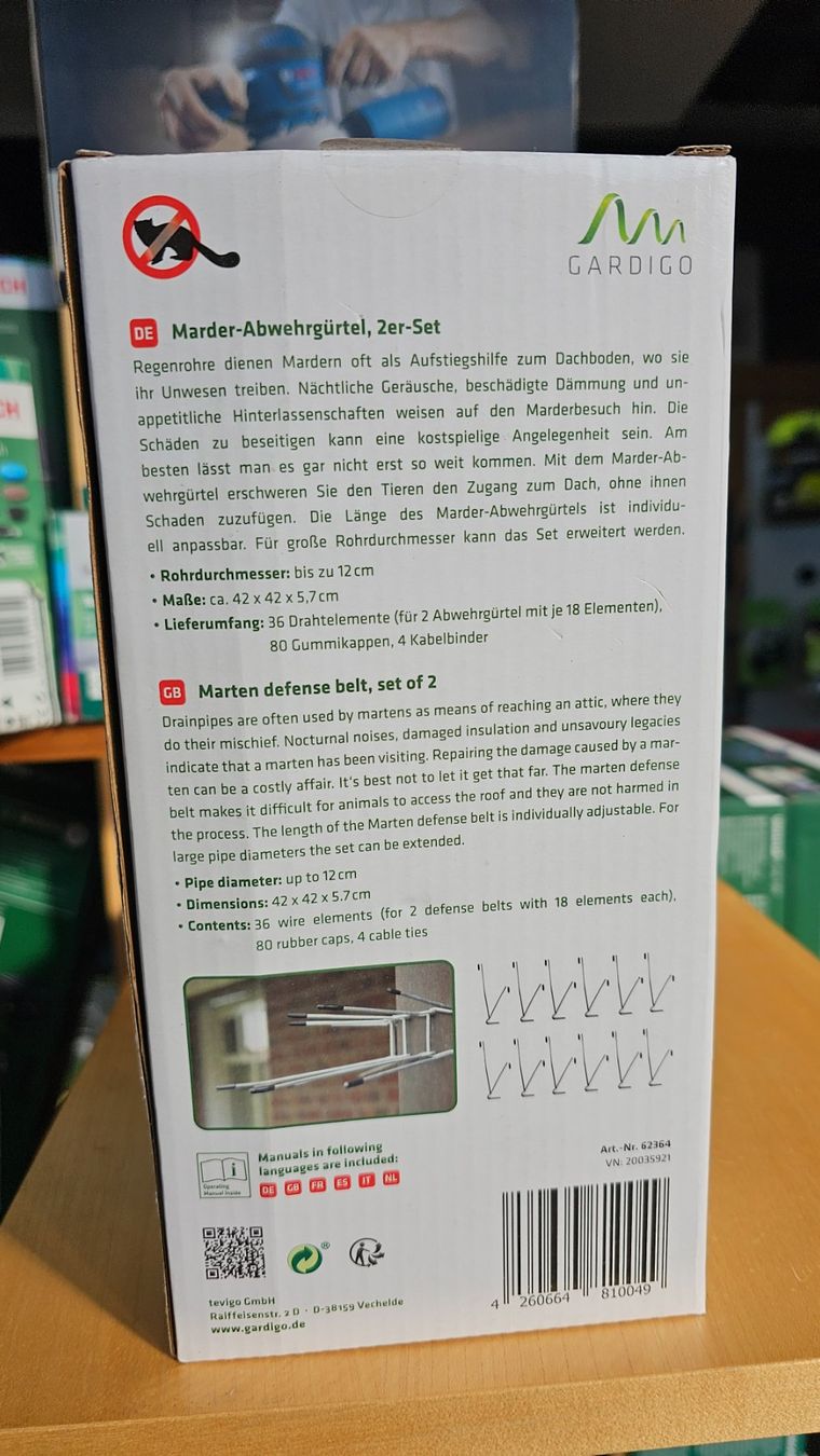 Sistemi d'allarme: Gardigo Marder Abwehr - Gürtel ab Fr. 1.- – Nuovo e nell'imballaggio originale da Koppigen venduto da Bracher_Mail-House 1