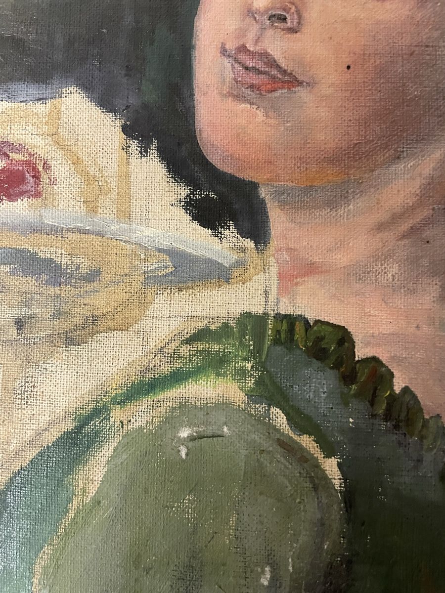 Tableaux: Oelstudie, junge Frau – D'occasion à Hindelbank par chinok01 2