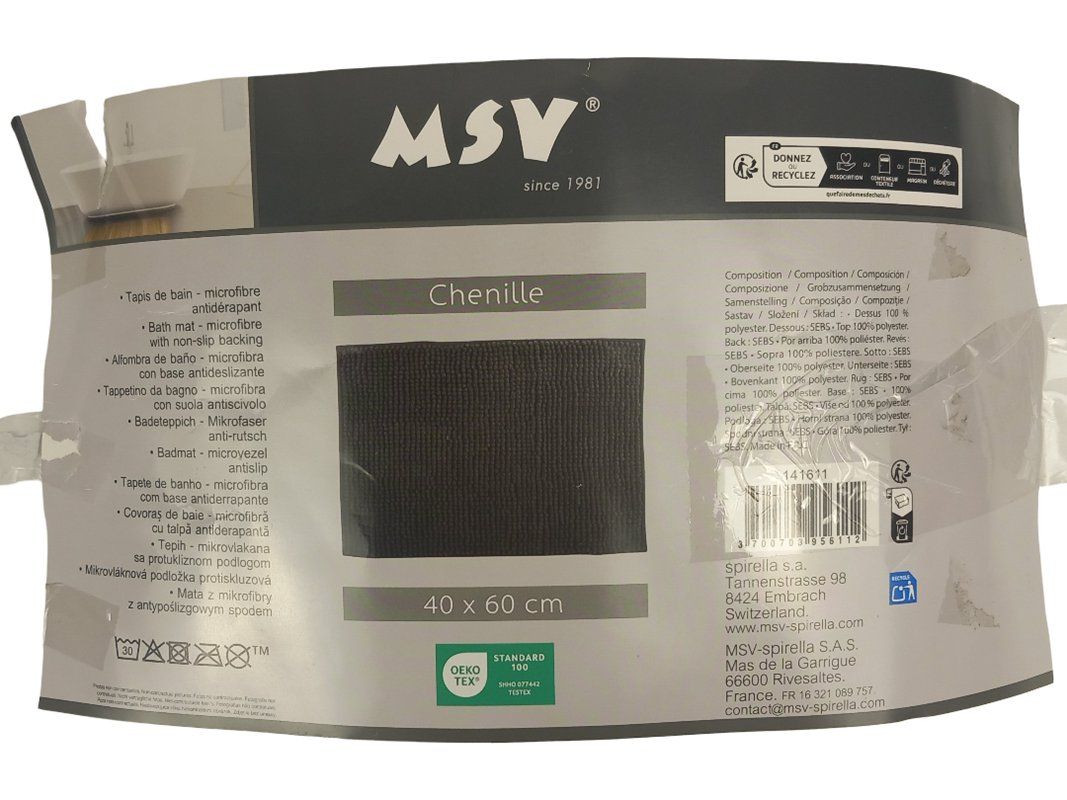 Tappeti: MSV Chenille Badeteppich (40 x 60cm) – Nuovo (secondo la descrizione) da Hünenberg venduto da Restwert_Zug 6