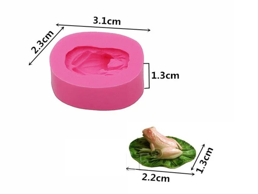 Silikonform Frosch Auf Blatt – Gießform Für Harz, Anhänger, DIY-Schmuck, Größe 21,9 X 15,3 X 2,2 Cm