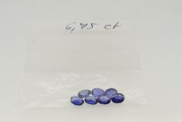 7 Lose Safire 6,75 Carat 7,1 x 5,2 mm