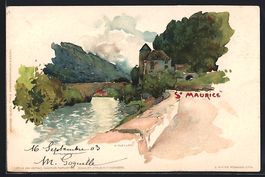 Fritz Voellmy: St. Maurice, Ortspartie a