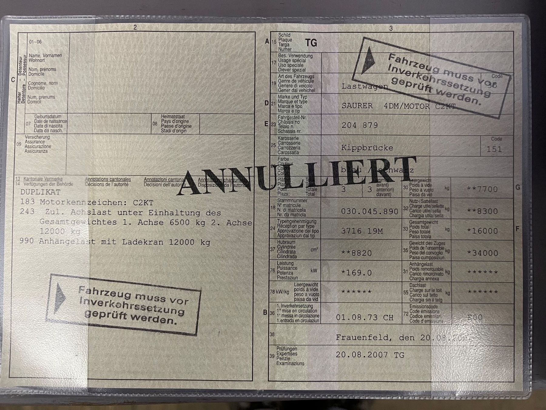 Saurer Autocarri: Saurer 4DM Prototyp 4x4 – Usato da Niederbüren venduto da mcbruehwiler 1