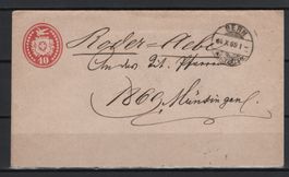 1869 10 Rp. Tübeli - Brief Bern - Münsingen