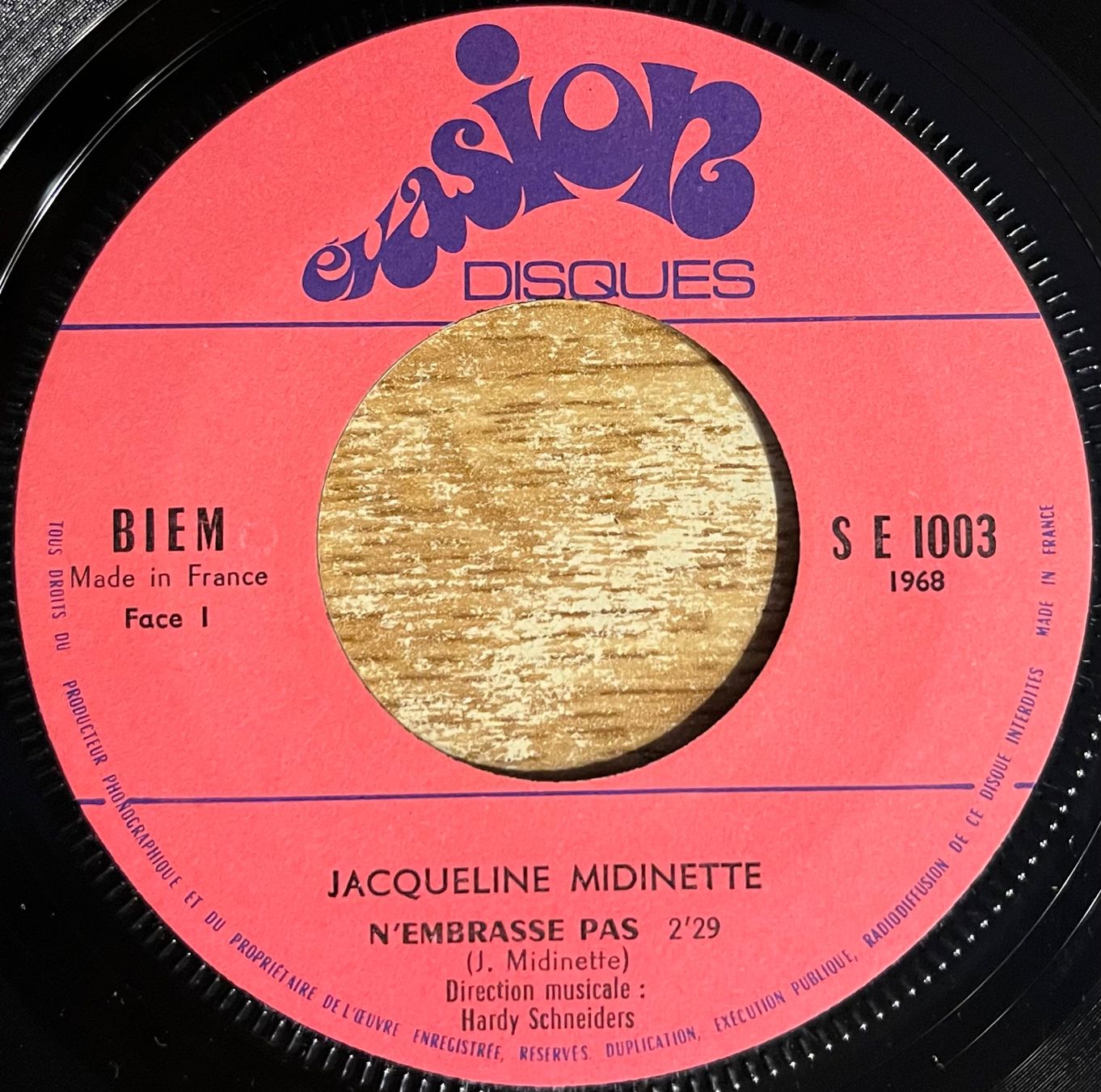 Schallplatten: JACQUELINE MIDINETTE - N'EMBRASSE PAS – Gebraucht aus Bussigny von vinyl-pas-cher 2