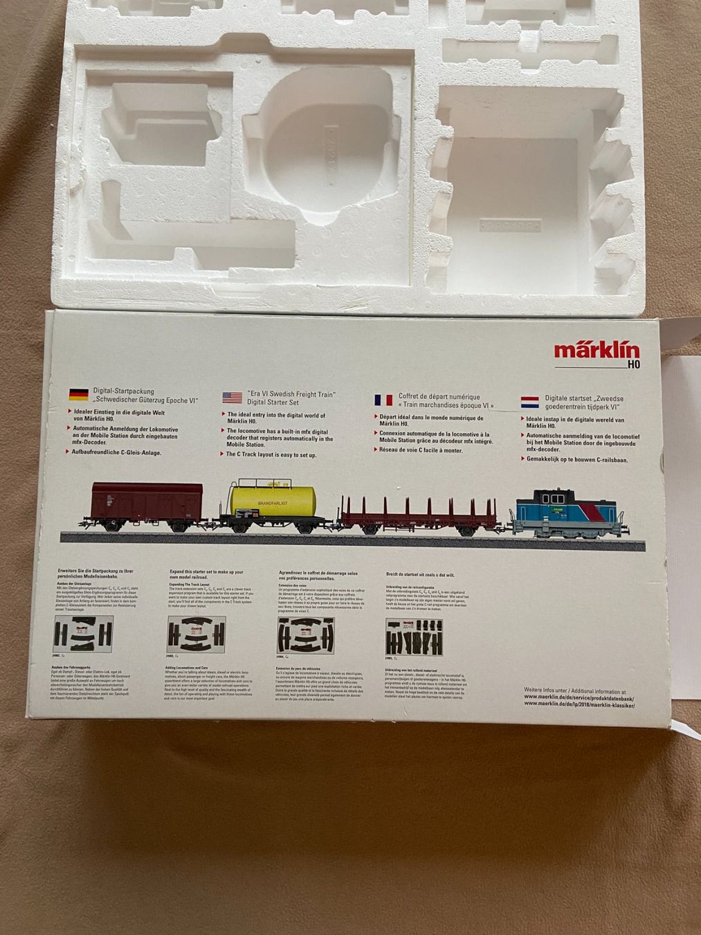 Märklin Modellini di ferrovie: Märklin H0 Starterpackung 29468 Leerkarton mit Einlage OVP – Usato da Altstätten SG venduto da Sportsonnenblume 1
