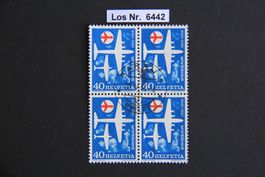CH 1956 Viererblock sauber gestempelt               Los 6442