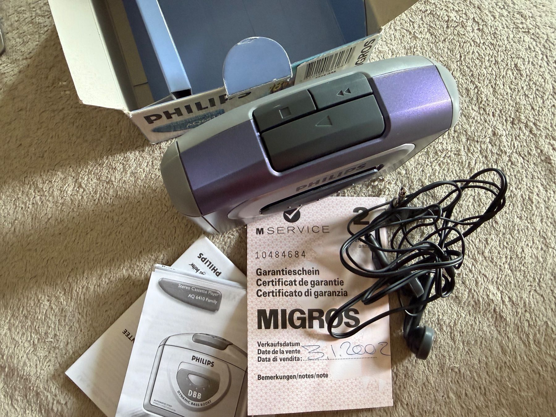 Tragbarer Mediaplayer: Philips AQ 6411 Cassette Player – Neu (gemäss Beschreibung) aus Aarau von KorgPA 7