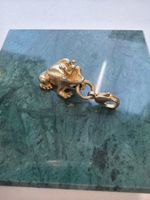 Goldener Frosch Anhänger 925er Silber, Top Zustand!